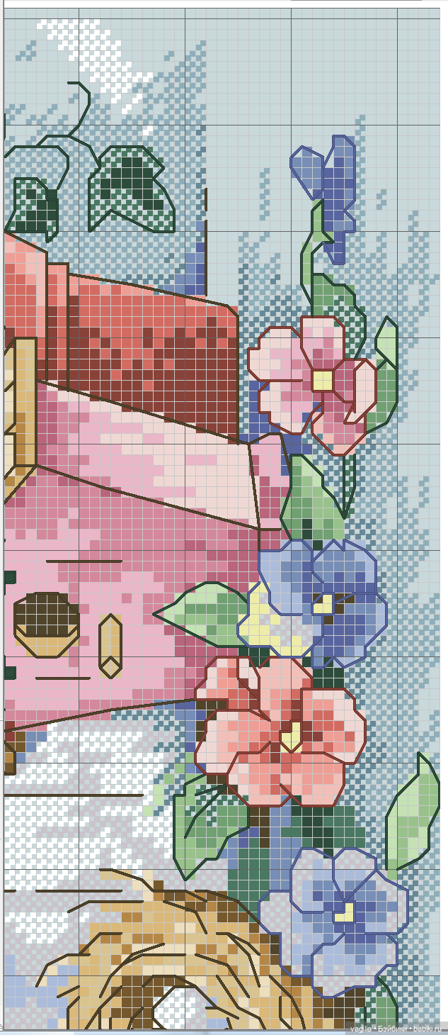 Садово огородные схемки крестиком