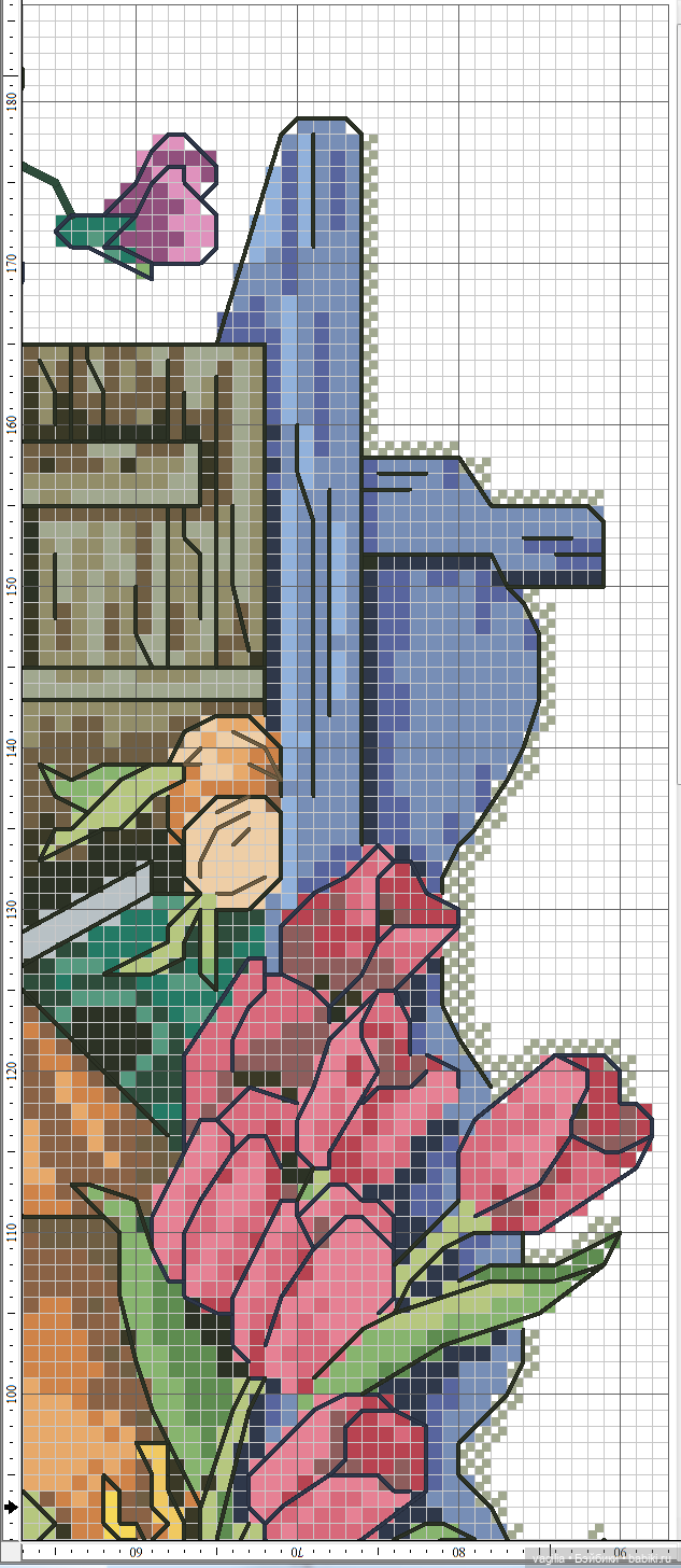 Садово огородные схемки крестиком