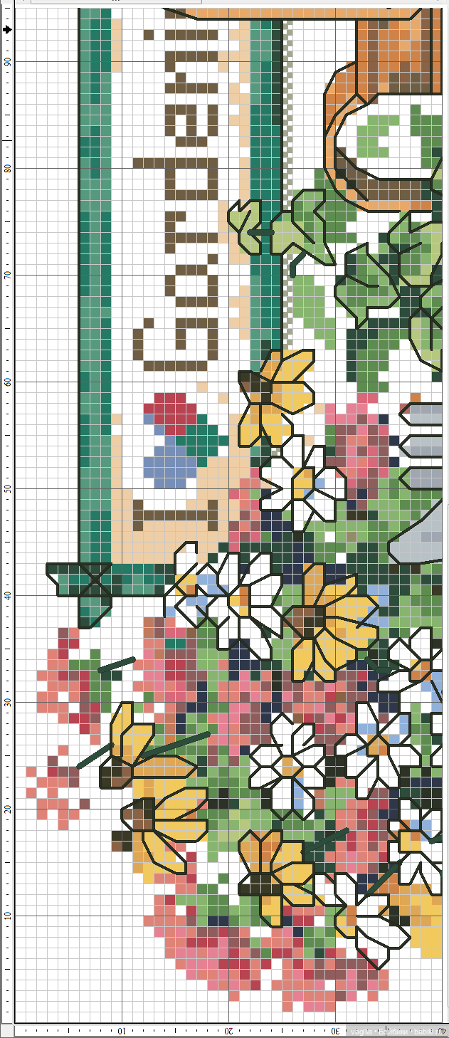 Садово огородные схемки крестиком