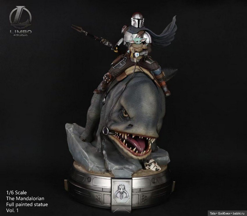 Limbo Studio - статуя Мандалорец и Блуррг в масштабе 1/6 по сериалу "Мандалорец"