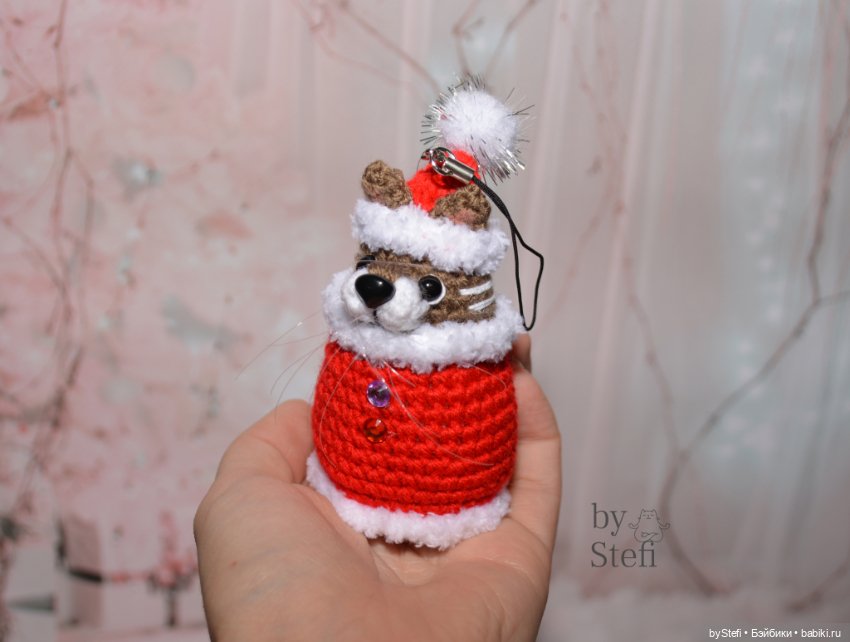 Кролик в костюме Санты — Вязаные игрушки и амигуруми: крючком (фото 4)