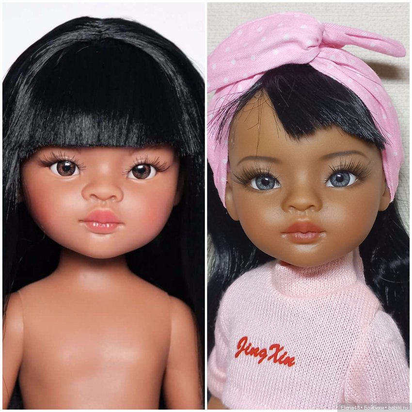 Чёрная пантера Мейли — ООАК Paola Reina (Паола Рейна) и испанских кукол: перерисовка (фото 6)