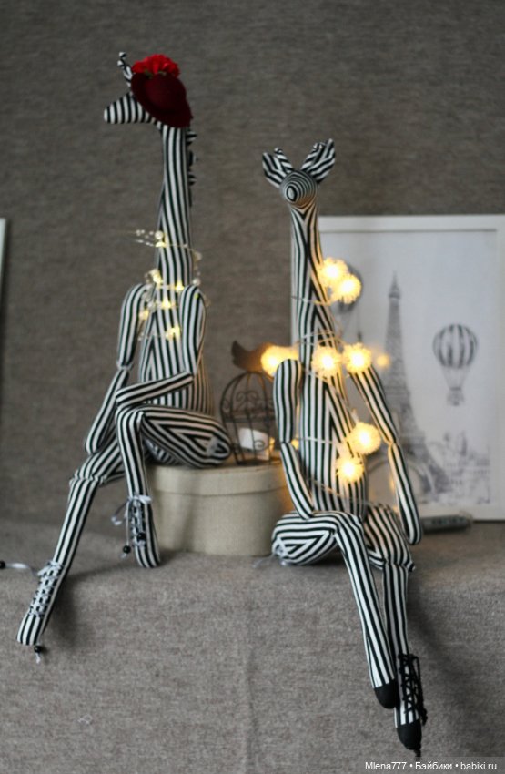 Стильные жирафы — Авторские текстильные куклы: Вальдорфские (фото 2)