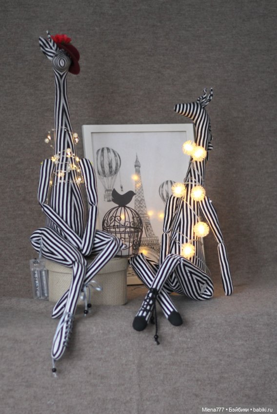 Стильные жирафы — Авторские текстильные куклы: Вальдорфские