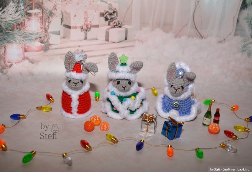 Кролик в костюме Ёлочки. Символ 2023 (фото 5)