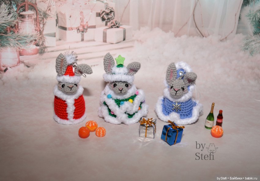 Кролик в костюме Ёлочки. Символ 2023 (фото 4)