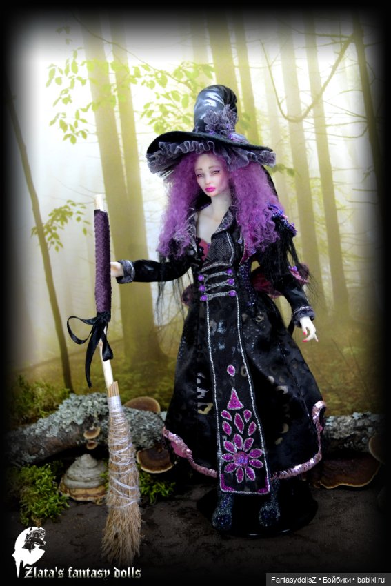 Ведьмочка Ева. Авторская шарнирная кукла от Zlata's fantasy dolls (фото 3)
