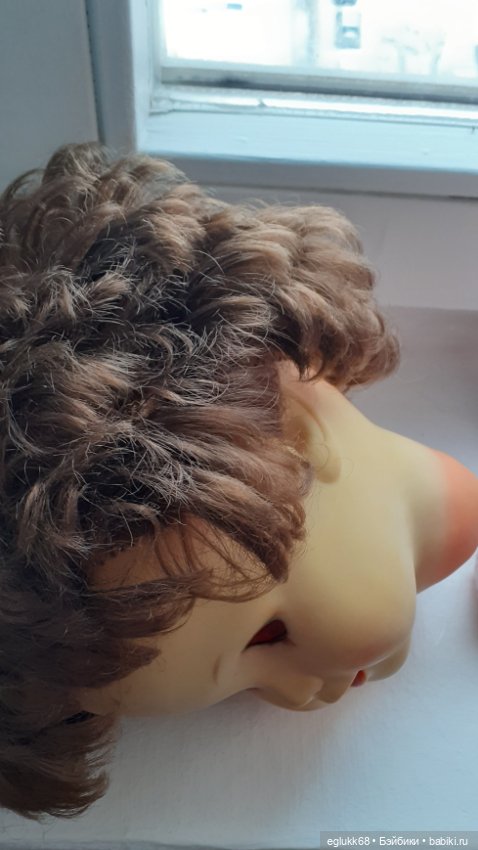 Реставрация резиновой головы куколки ФРГ Hans Volk (фото 2)
