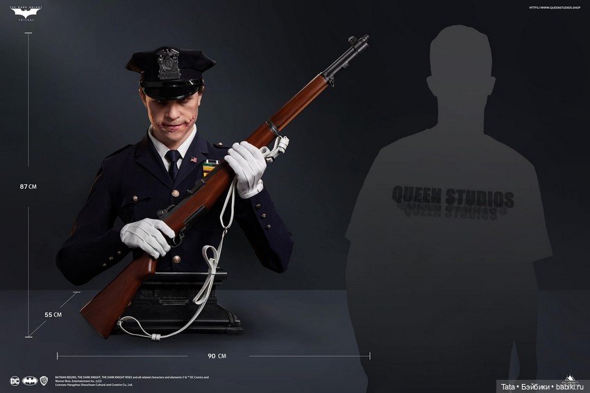 Полноразмерный бюст Джокера-Полицейского от Queen Studios (фото 2)