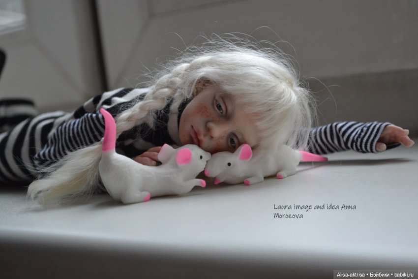Лора черно-белое и мышки — Фотоистории с куклами BJD (БЖД): сериалы