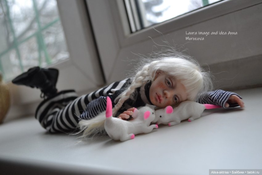 Лора черно-белое и мышки — Фотоистории с куклами BJD (БЖД): сериалы