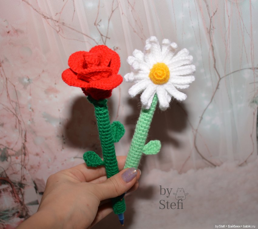 Розочка-ручка — Вязаные игрушки и амигуруми: крючком (фото 2)