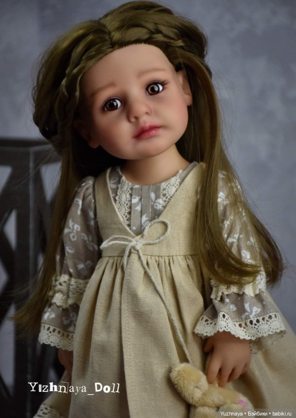 Элла с кроликом — ООАК и кастом кукол Gotz (Готц): перерисовка (фото 6)