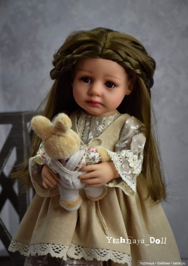 Элла с кроликом — ООАК и кастом кукол Gotz (Готц): перерисовка (фото 7)