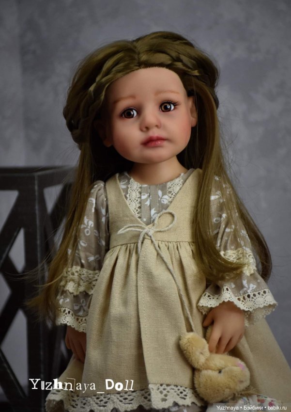Элла с кроликом — ООАК и кастом кукол Gotz (Готц): перерисовка (фото 2)