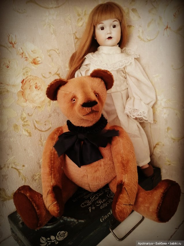 Bruno-мишка с куклой — Авторские мишки Тедди и друзья: фото