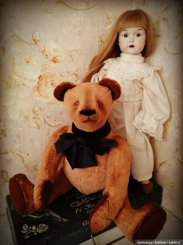 Bruno-мишка с куклой — Авторские мишки Тедди и друзья: фото