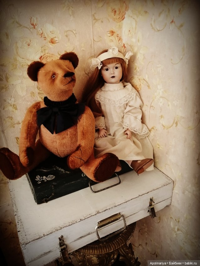 Bruno-мишка с куклой — Авторские мишки Тедди и друзья: фото (фото 3)