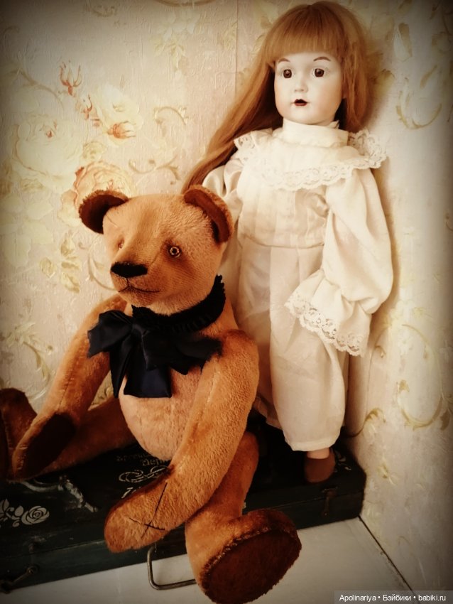 Bruno-мишка с куклой — Авторские мишки Тедди и друзья: фото