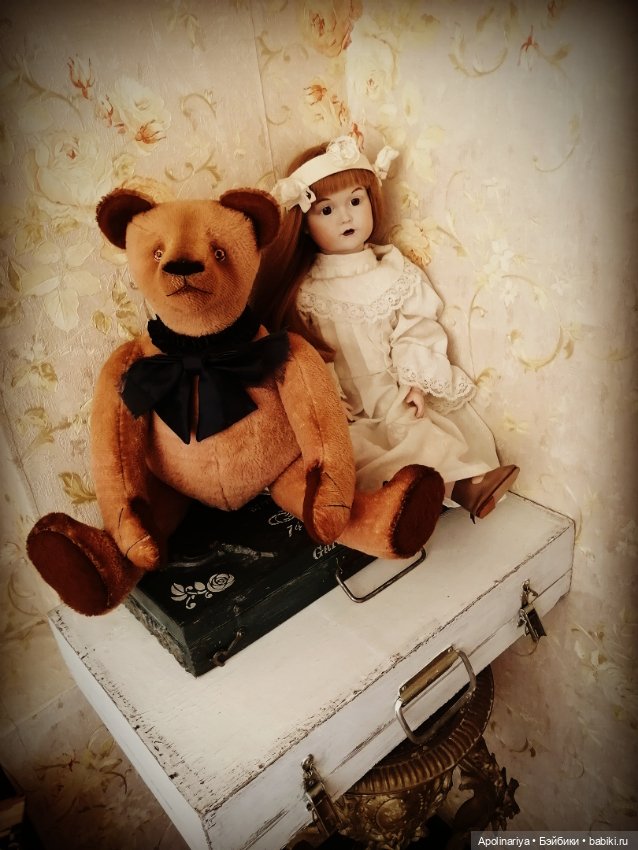 Bruno-мишка с куклой — Авторские мишки Тедди и друзья: фото (фото 4)