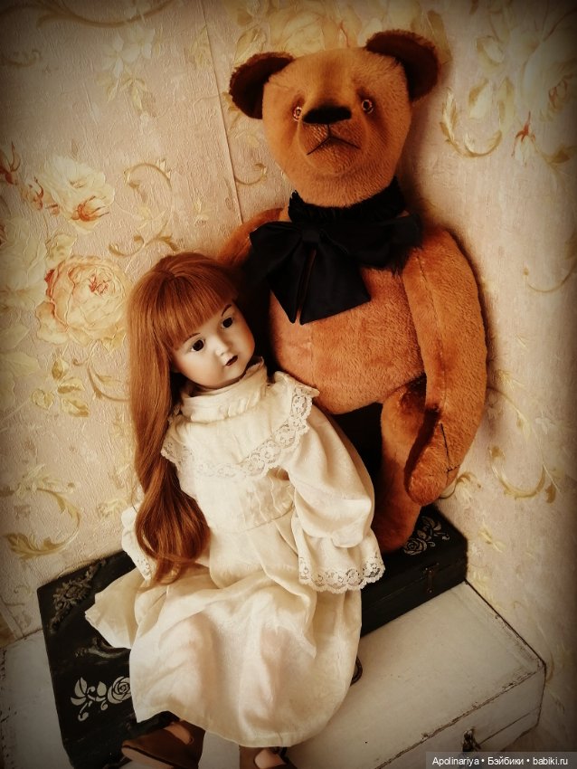 Bruno-мишка с куклой — Авторские мишки Тедди и друзья: фото