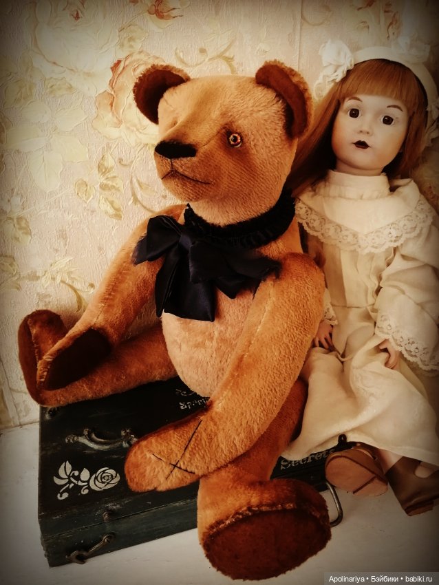 Bruno-мишка с куклой — Авторские мишки Тедди и друзья: фото (фото 9)