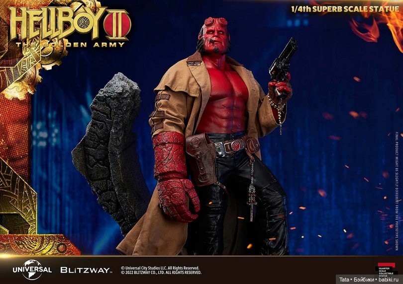 Blitzway анонсировали выпуск статуи Хеллбоя формата 1/4 по мотивам фильма "Хеллбой 2: Золотая Армия"