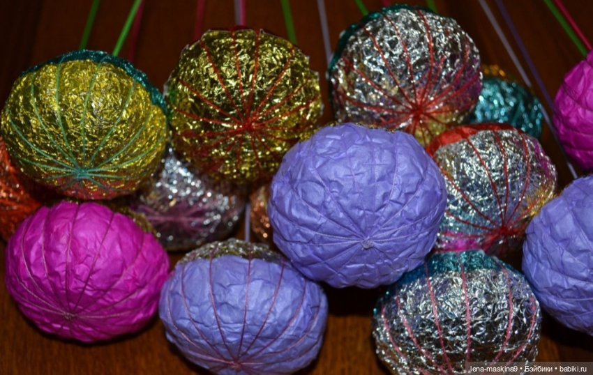 Шарики из детства, ручной работы