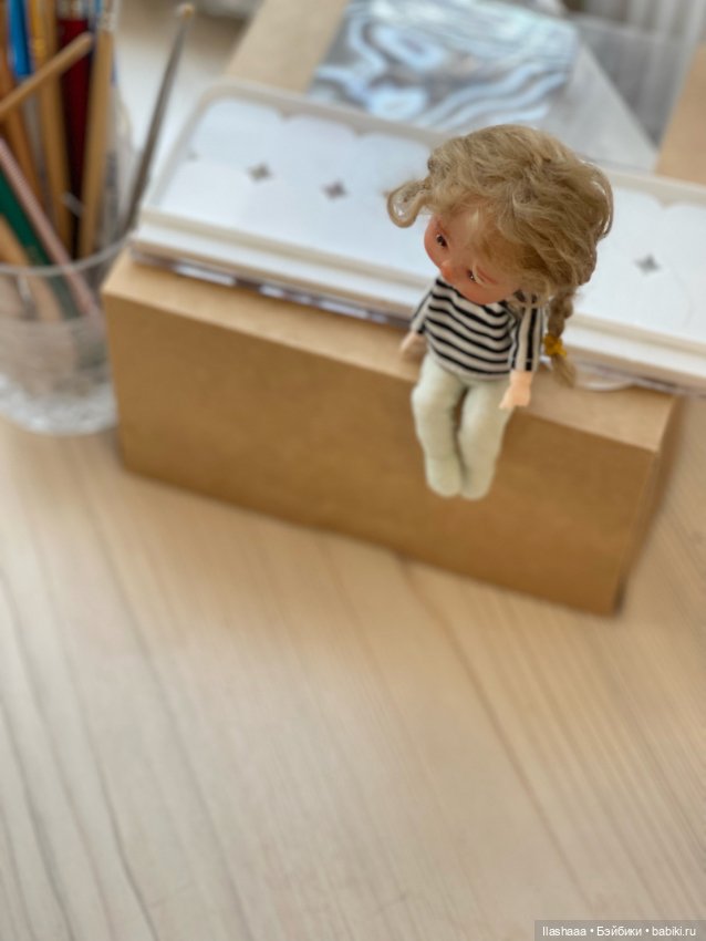 Гибрид, авторская голова на теле минибаболика (фото 6)