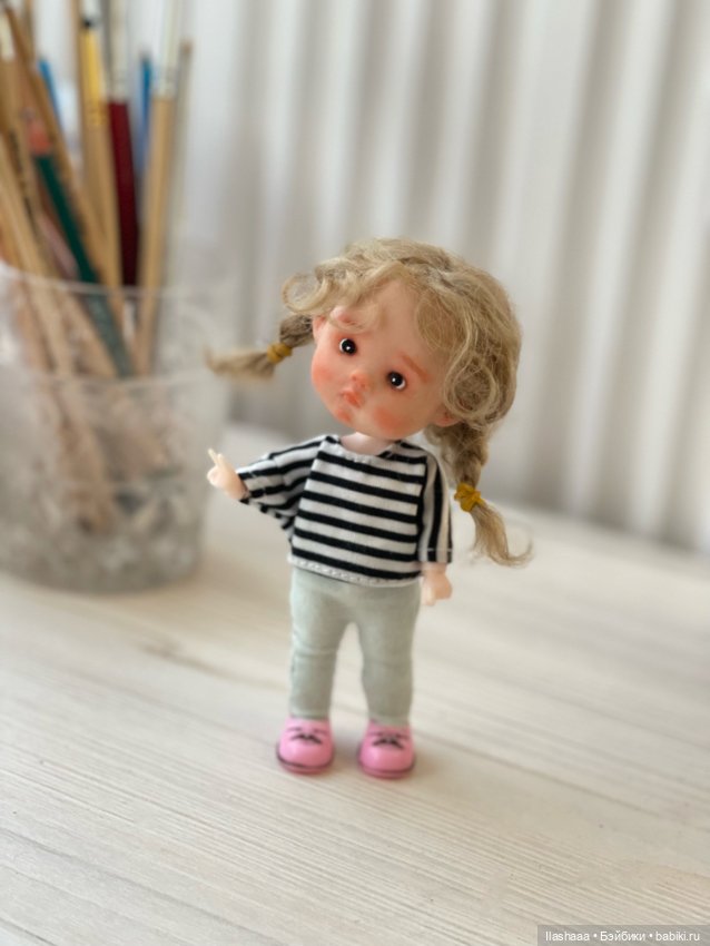 Гибрид, авторская голова на теле минибаболика (фото 7)