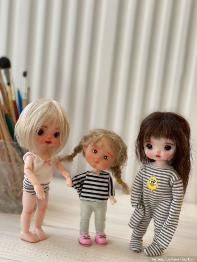 Гибрид, авторская голова на теле минибаболика (фото 8)