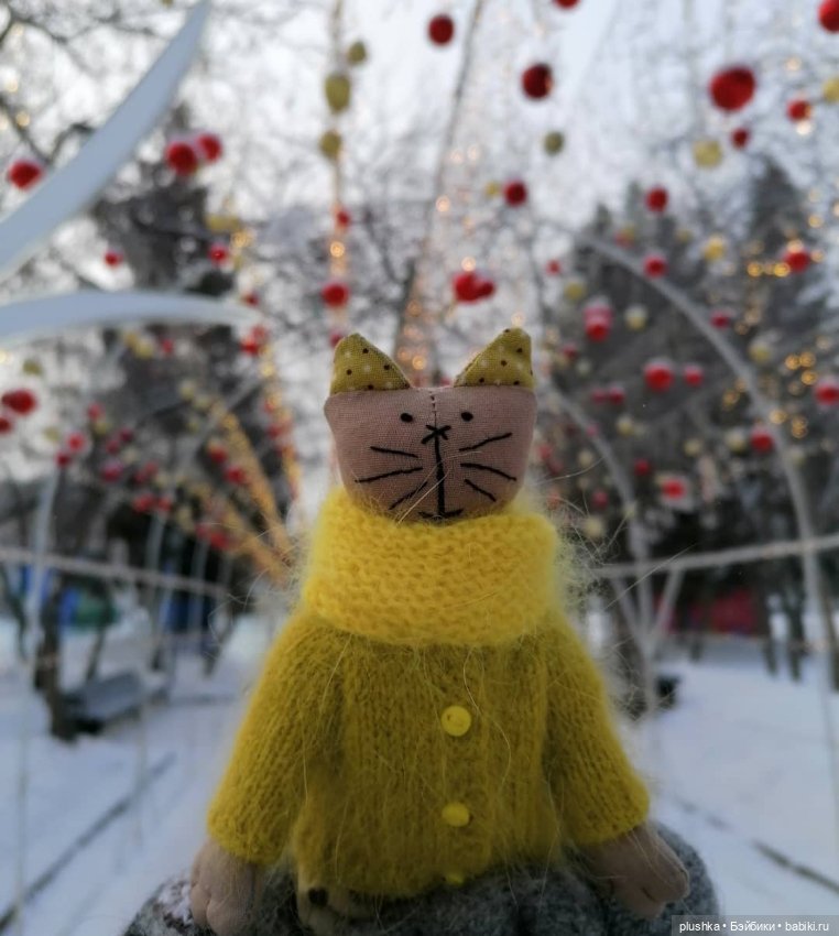 Кисоньки-примитивчики — Текстильные игрушки и примитивы: кофейные (фото 3)