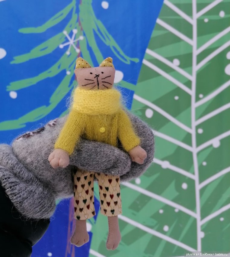 Кисоньки-примитивчики — Текстильные игрушки и примитивы: кофейные (фото 6)