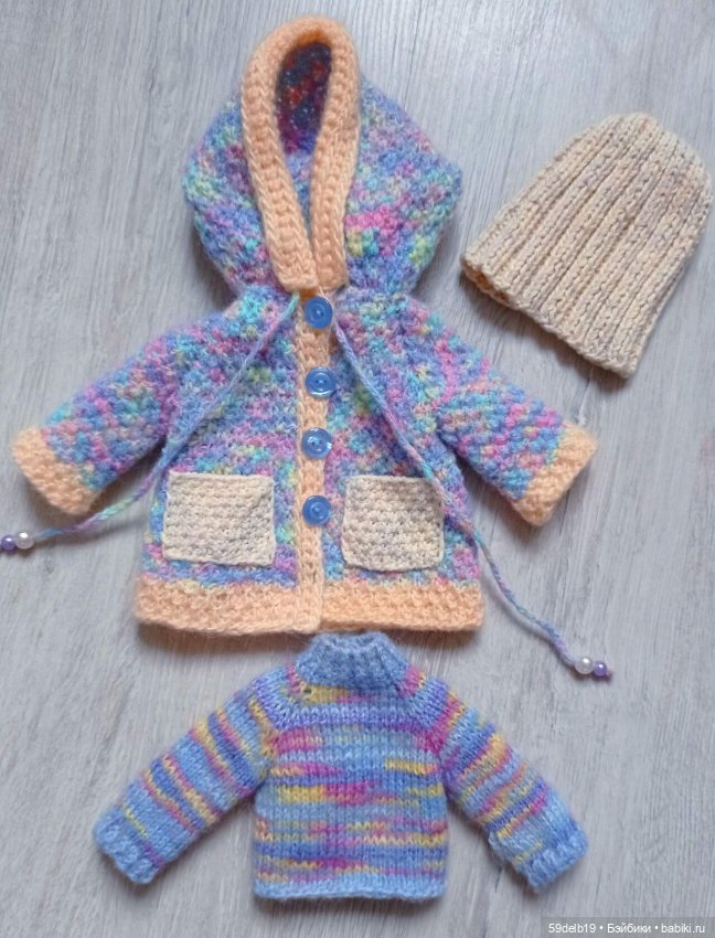 Пальто с капюшоном спицами для паолочки (фото 7)