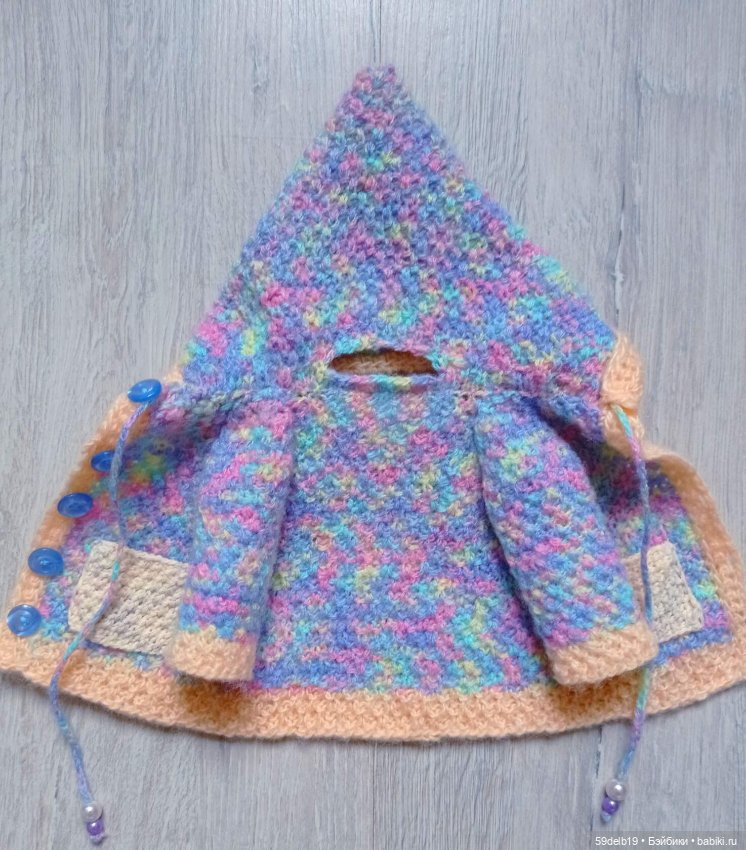 Пальто с капюшоном спицами для паолочки (фото 5)