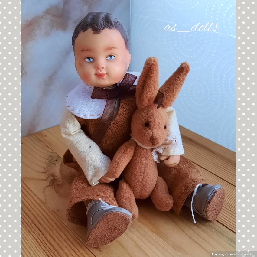 Интерьерная коллекционная кукла в ретро стиле (фото 7)