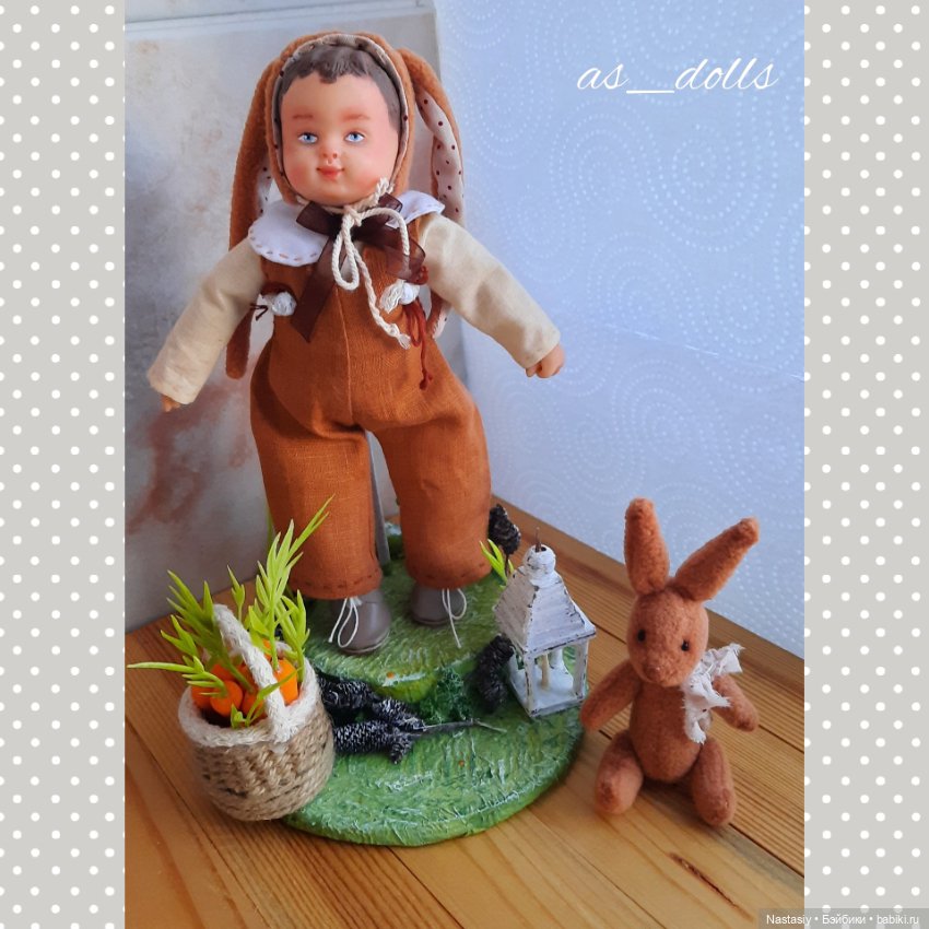 Интерьерная коллекционная кукла в ретро стиле (фото 3)