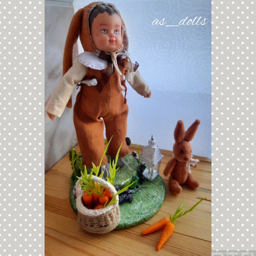 Интерьерная коллекционная кукла в ретро стиле (фото 4)