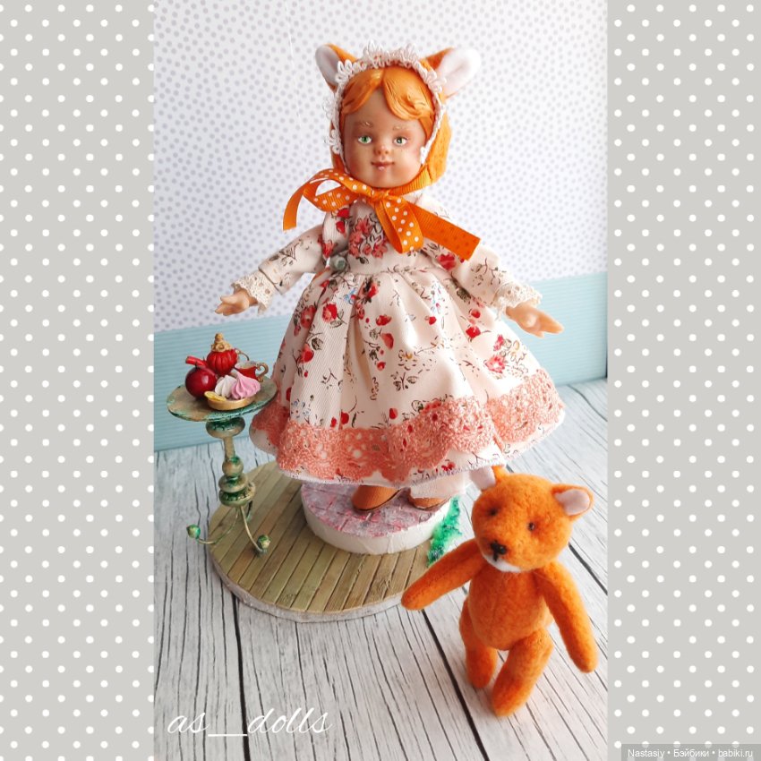 Интерьерная коллекционная кукла в ретро стиле (фото 4)