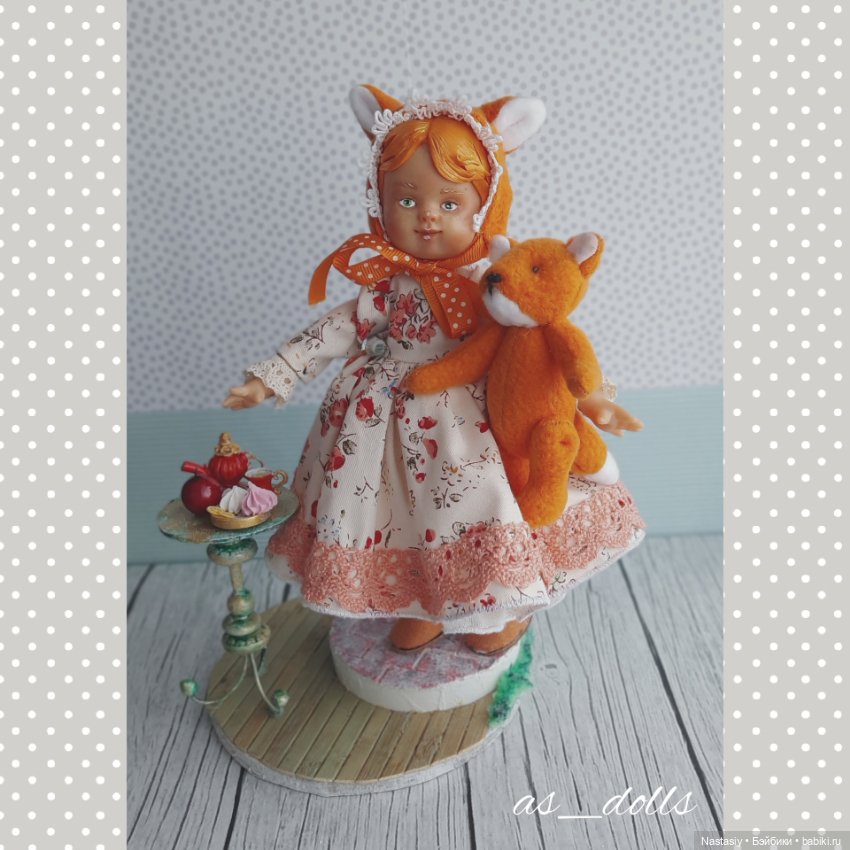 Интерьерная коллекционная кукла в ретро стиле (фото 2)