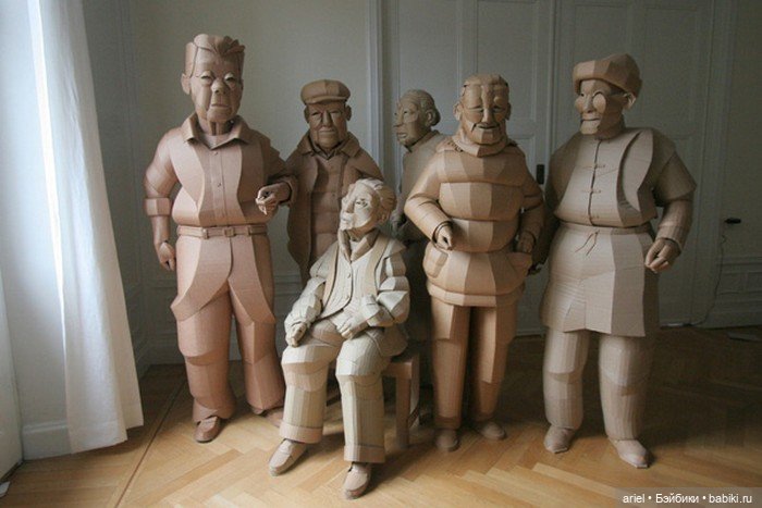 Скульптуры из картона от Уоррен Кинг (Warren King) (фото 7)