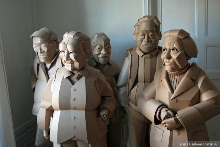 Скульптуры из картона от Уоррен Кинг (Warren King) (фото 5)