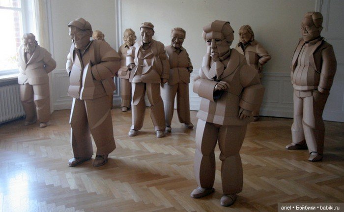 Скульптуры из картона от Уоррен Кинг (Warren King)