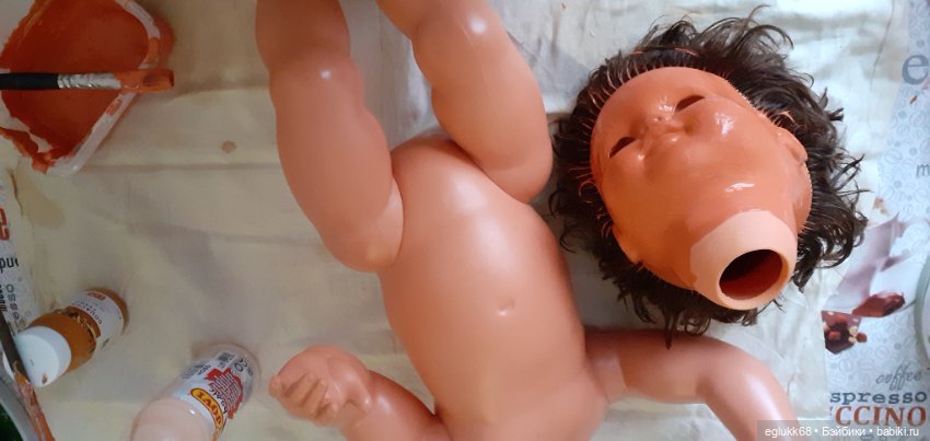 Продолжение. Реставрация головы куколки ФРГ Hans Volk (фото 2)