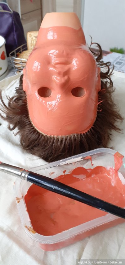 Продолжение. Реставрация головы куколки ФРГ Hans Volk (фото 4)