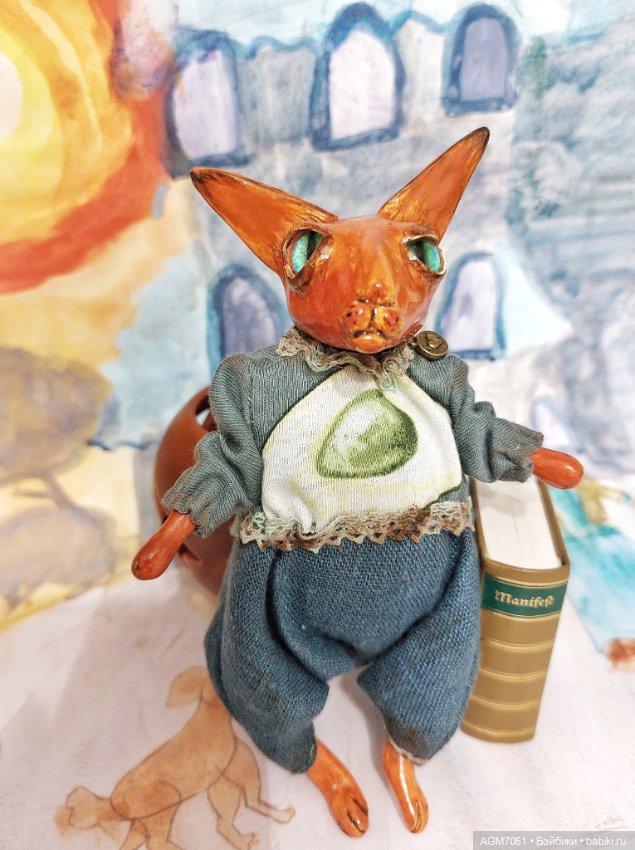 Винтажный сфинск — Лепка авторских игрушек и папье (фото 4)