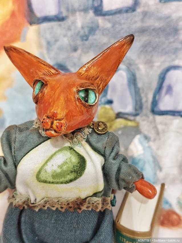 Винтажный сфинск — Лепка авторских игрушек и папье (фото 3)