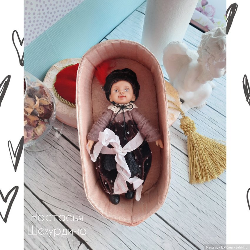 Интерьерная кукла ручной работы в винтажном стиле (фото 9)