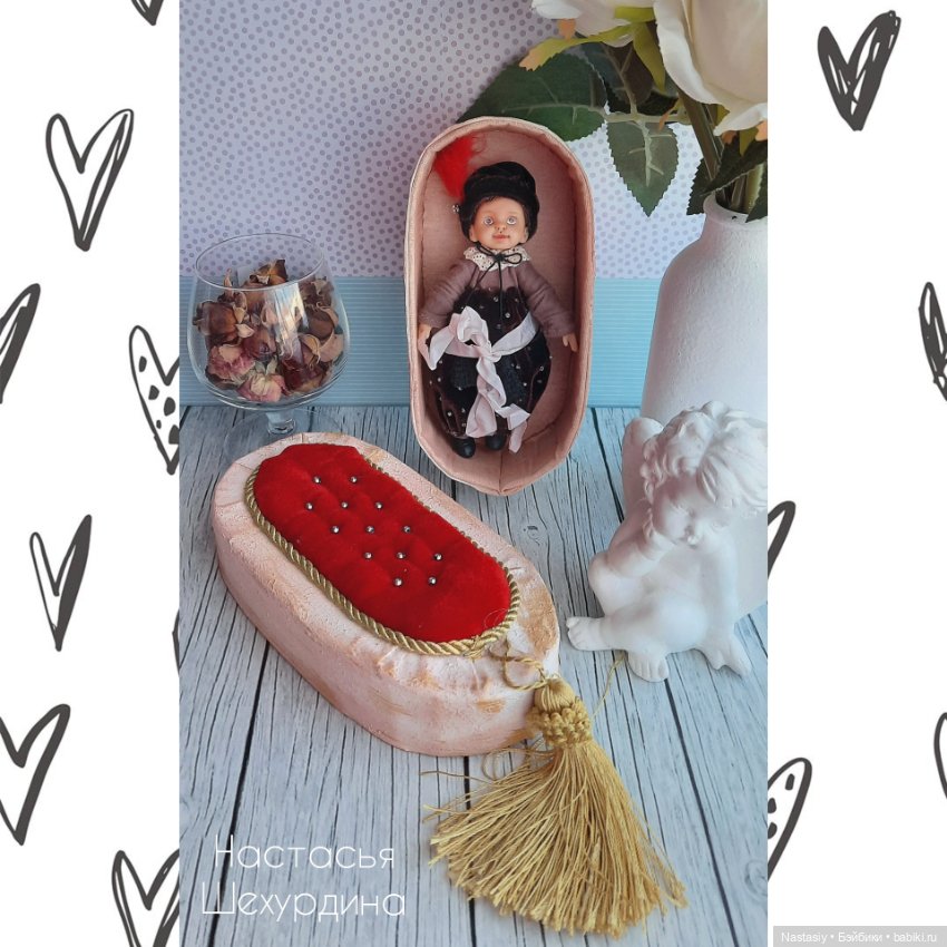 Интерьерная кукла ручной работы в винтажном стиле (фото 10)
