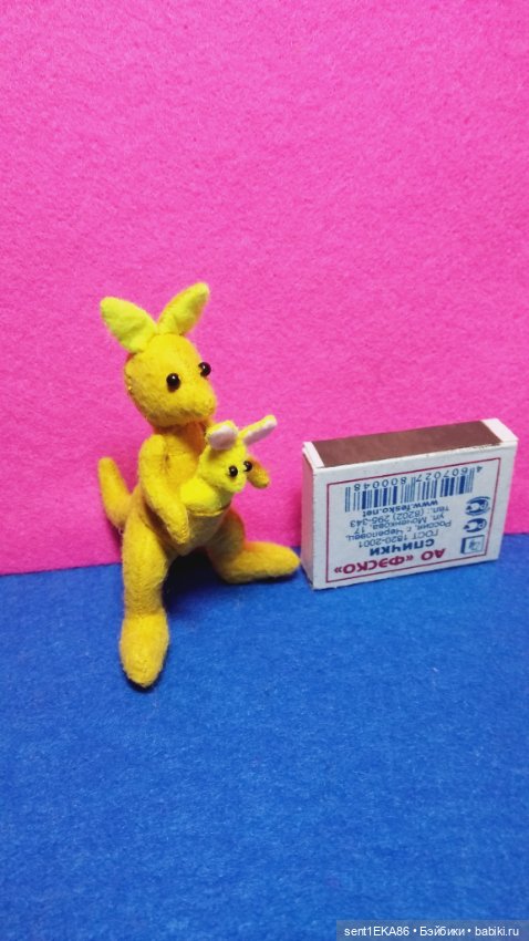 Кенгуру и малыш — Авторские игрушки из разных материалов: синельная проволока (фото 3)